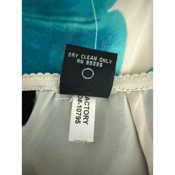 Vintage Y2K Express Blue 100% Silk Floral Phoebe Buffay Long Maxi Skirts S NWT - Picture 4 of 6